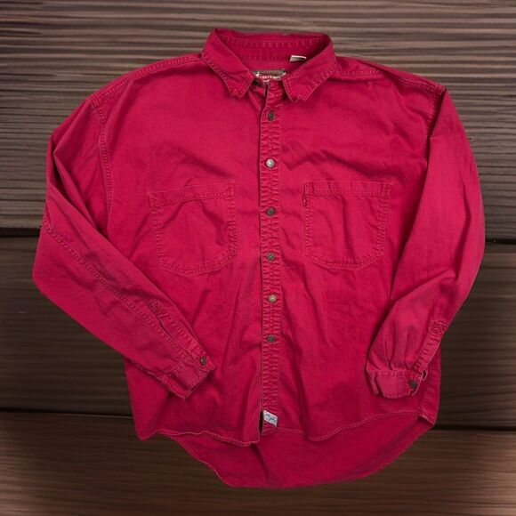 Vintage 90s Levi’s Red Tab XL Denim Shacket Oversized Rodeo Western Shirt USA - Picture 1 of 9